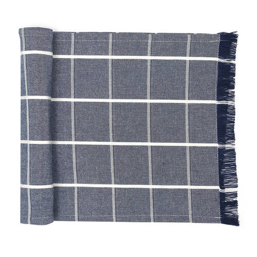NF Home & Entertaining Essentials Greenland Table Runner 36x12cm Woven Blue