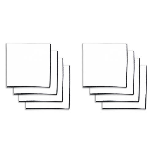 2x 4pc NF Home & Entertaining Essentials Bourdon Napkins 24x12cm Solid Black