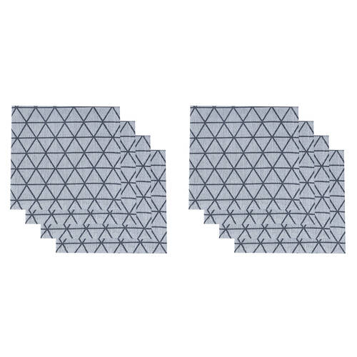 2x 4pc NF Home & Entertaining Essentials Jacquard Napkins 45x45cm Woven Blue