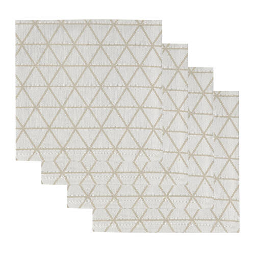4pc NF Home & Entertaining Essentials Jacquard Napkins 24x12cm Taupe