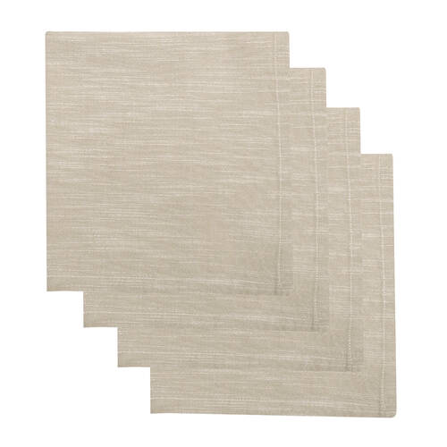 4pc NF Home & Entertaining Essentials Elysian Napkins 24x12cm Solid Taupe