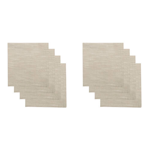 2x 4pc NF Home & Entertaining Essentials Elysian Napkins 24x12cm Solid Taupe