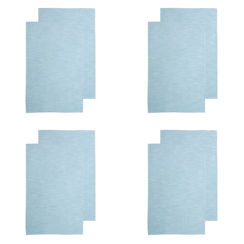 4x 2pc NF Home & Entertaining Essentials Elysian Tea Towel 45x70cm Solid Blue