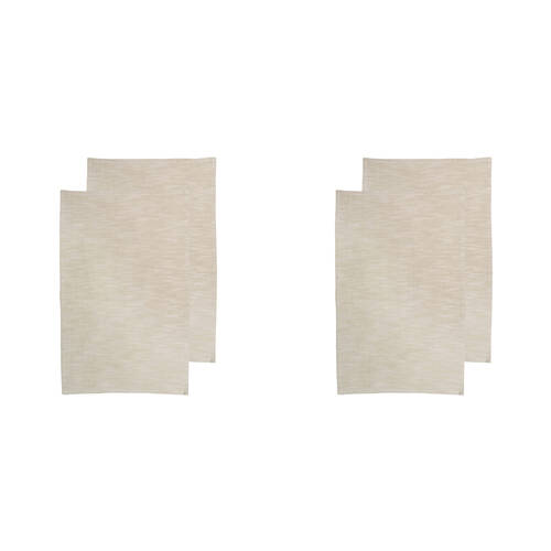 2x 2pc NF Home & Entertaining Essentials Elysian Tea Towel 25x18cm Solid Taupe