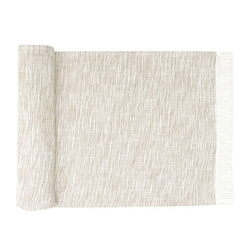 NF Home & Entertaining Essentials Cascade Table Runner 35x180cm Woven Taupe