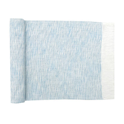 NF Home & Entertaining Essentials Cascade Table Runner 36x12cm Woven Blue