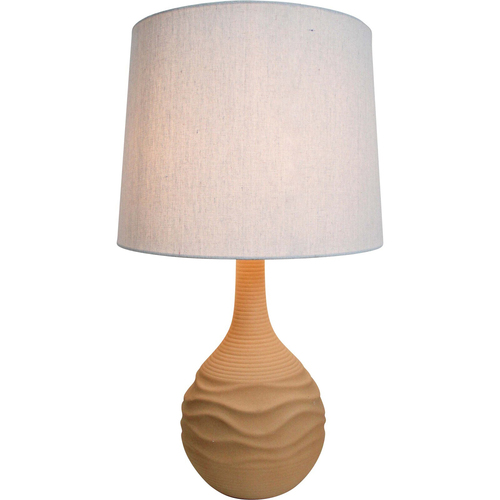 LVD Sahara Ceramic/Linen 61cm Lamp Home/Office Table Decor - Natural