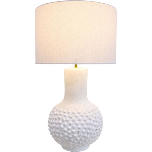 LVD Terracotta/Linen Waihi Textured Bedroom Lamp XL 42x75cm Neutral
