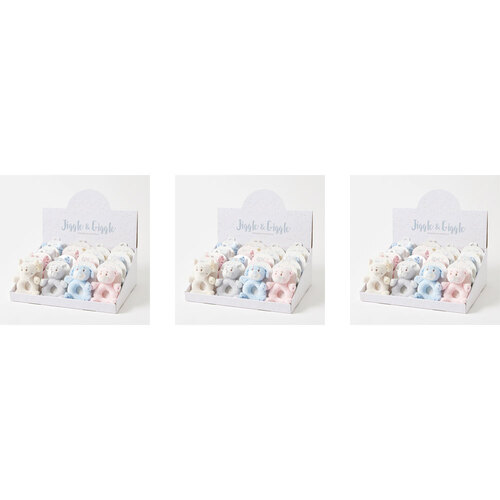 3PK Jiggle & Giggle Playful Pets Rattle Baby/Infant Toy - Assorted