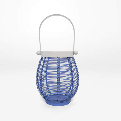 Rayell Lantern Candle Holder Lena Home Decor Blue 13x15x13cm