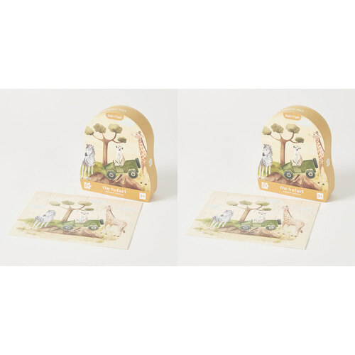2PK 24pc Jiggle & Giggle On Safari Jigsaw Puzzle Kids Toy 3y+
