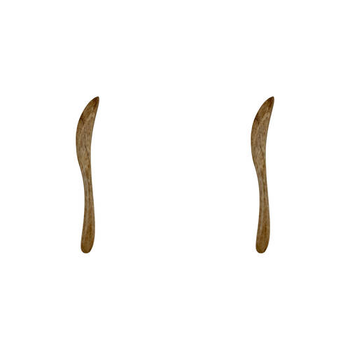 2x 4pc NF Living Mango Wood Spreader Handcrafted w/ Utensils 18x4cm Solid Natural