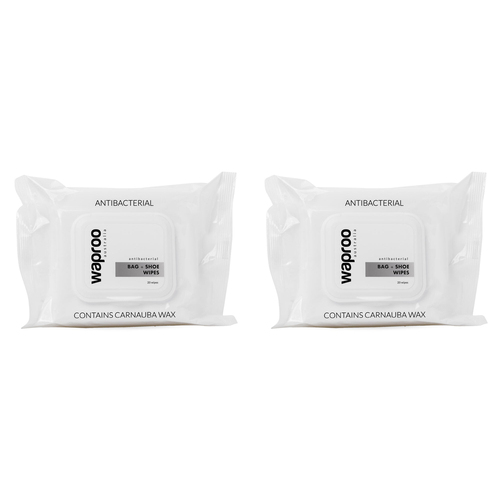2PK Waproo Platinum Leather Bag & Shoe Cleaning Wipes