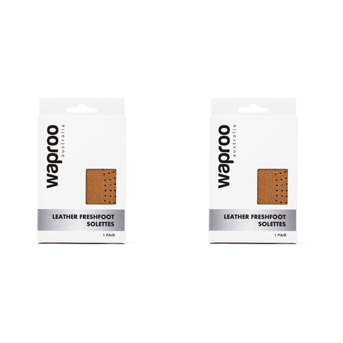 2PK Waproo Platinum Leather Freshfoot Solettes Shoe Inserts