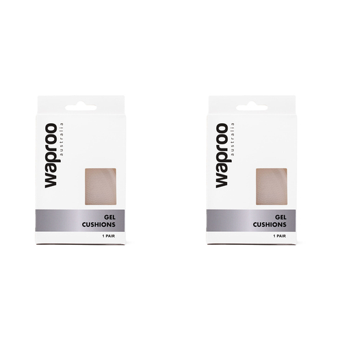 2PK Waproo Platinum Washable Shoe Insole Gel Insert Cushions