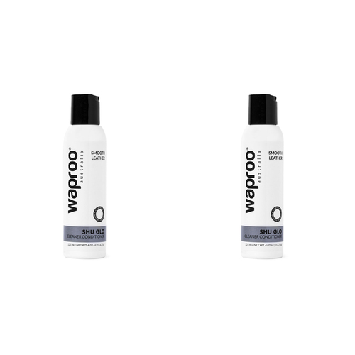 2PK Waproo Platinum Smooth Leather Shu Glo Cleaner & Conditioner 125ml Bottle