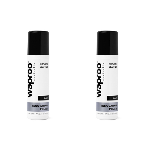 2PK Waproo Platinum Liquid Renovating Shoe Polish Black